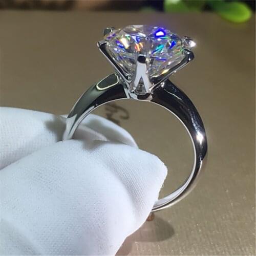 Not Fade! Yanleyu 2 Carat Brilliant CZ Stone Ring Bridal Wedding Ring 18KRGP White Gold Filled Fine Jewelry Wife Gift PR419