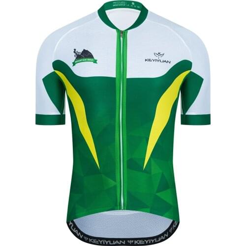 KEYIYUAN New Funny Cycling Jersey Summer Bike Clothing MTB Men Short Sleeve Bicycle Jerseys Maillot Ciclismo Hombre 2021 Verano