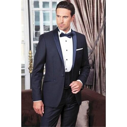 New Classic Men’s Suit Smolking Noivo Terno Slim Fit Easculino Evening Suits For Men Shawl Lapel Business Party Prom Design Blac