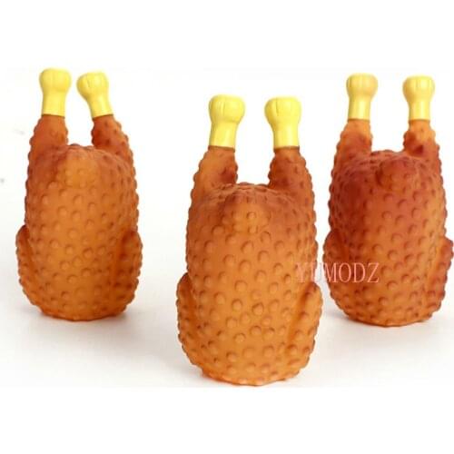 Cute Funny Plastic Screaming Chicken Big Puppy Interactive Chewing Roast Chicken Dog Toy Cleaning Teeth Small Pet Squeaker Toy