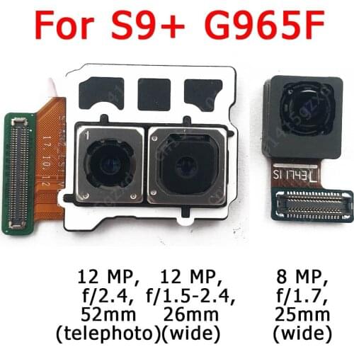 Original Front and Rear Back Camera For Samsung Galaxy S9 Plus G965 Main Facing Camera Module Flex Replacement Spare Parts