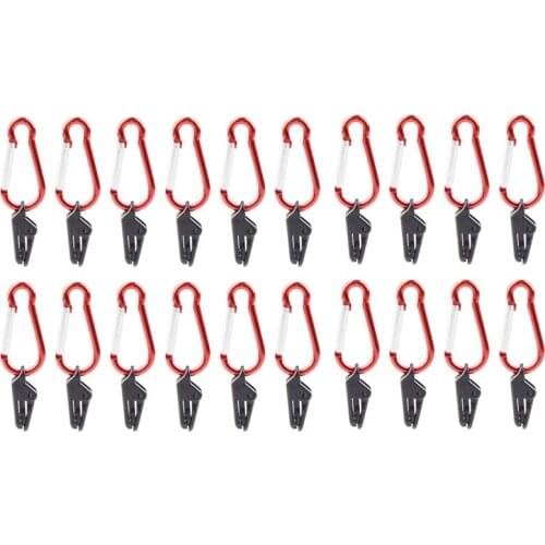 20Pcs Hook Plastic Windproof Clamp Set Tent Clips Buckle Awning Tarp Fixed Outdoor Camping Tent Accessories