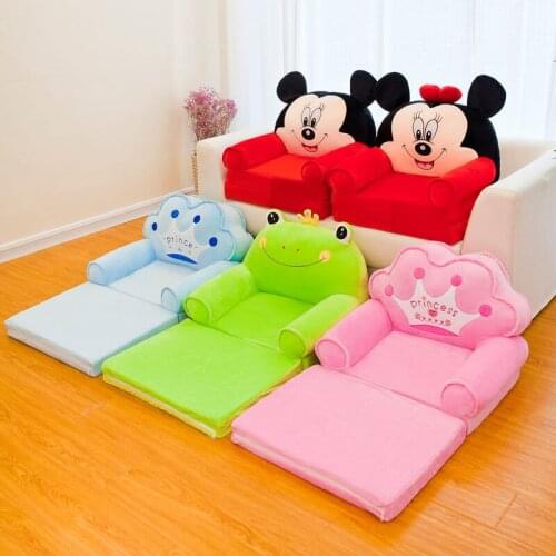 Minnie Mouse Stitch Children Sofa Kids Sofa Chair Disney Plush Toys Kids Seat Baby Children Nest Sleeping Child Kids Bed Cushion