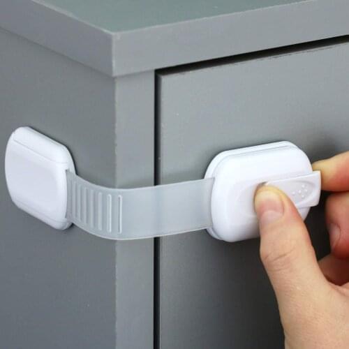 Child Safety Strap Locks Baby Safety Strap Locks for Fridge, Cabinets, Drawers, Dishwasher, Toilet, 3M Adhesive No Drilling