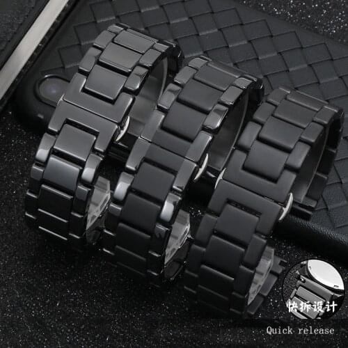 Ceramic strap 20mm 22mm black white bracelet Replaement strap for Huami Xiaomi watch color Amazfit GTR GTS 42mm 47mm