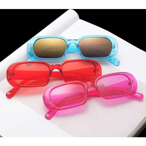 Vintage Small Frame Women Sunglasses Anti-reflective Mirror Square Plastic Men Sun Glasses Fashion Brands Design Uv400