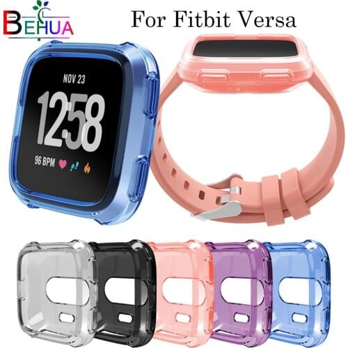 TPU Silicone Cover Case Watch Casing Guard Protector For Fitbit Versa Smart watch Accessories