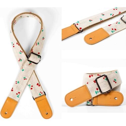 High quality, ukulele straps, ukulele belt, guitar straps, guitar belt. cotton material with leather head, Real photos showing