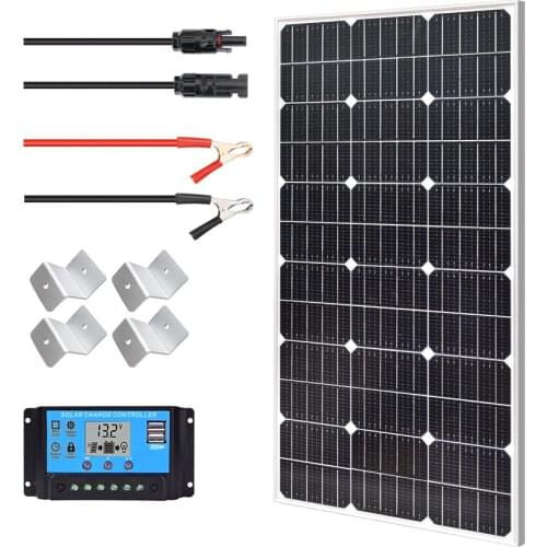 XINPUGUANG 100 Watt 12 Volt Solar Panel High Efficiency 18V 100w Module PV Power Caravan RV Off Grid Applications & Connector