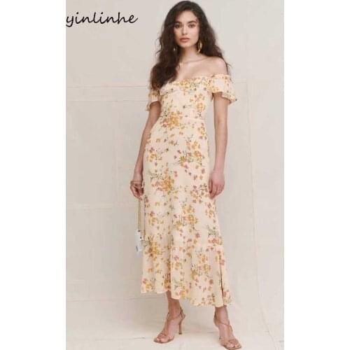 Yinlinhe Off-the-shoulder Summer Dresses