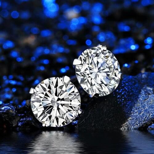 Martick 925 Silver Jewelry Round Earrings For Woman 2017 With Shipping Cubic Brincos Online Shopping GSE1