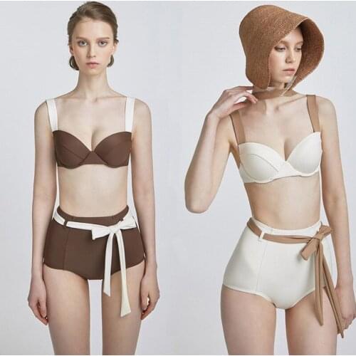 2021 Sexy Bikini Set Push Up Two Piece Women Swimwear Padded Thong Swimsuit with Shorts High Waist Bathing Suit Biquinis Bathers