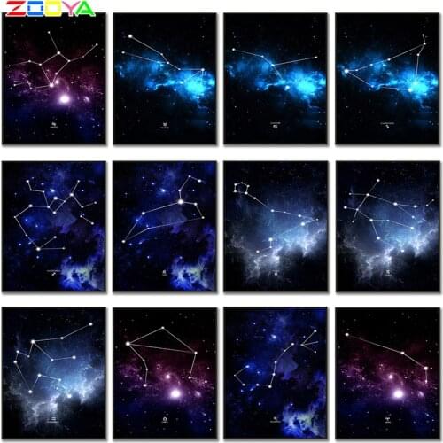 Zooya 3D Painting Diamond Embroidery Constellation Diamond Painting 5D Diy Full Drill Diamond Mosaic Sterrenbeeld Painting 2Jh13