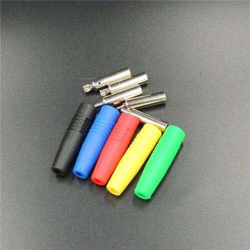 10pcs/lot 4mm Solderless Stackable Banana Female jack Plug Banana Connector Head