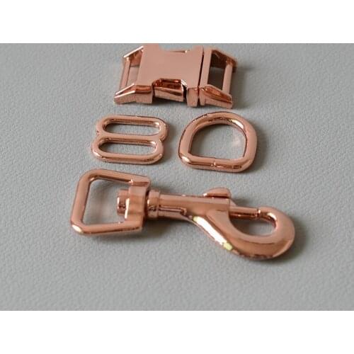 10 set metal buckle 8 buckle D ring metal dog clasp 15mm webbing metal slider DIY pet collar strap bag belt accessory