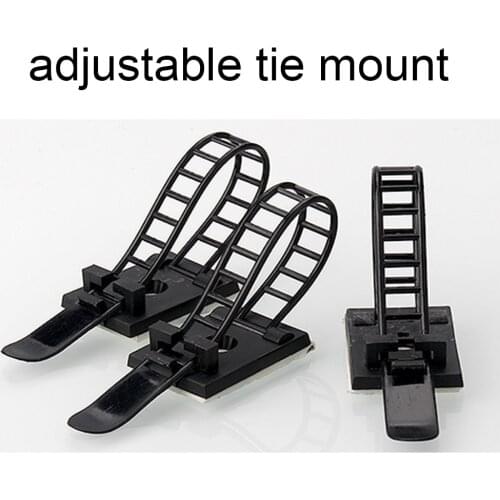 Cable tie Mounts 10pcs Cable Clips 18*25 Clamp For Wire Tie Cable Mount Adjustable Cable Tie Fix Holder Clips black color