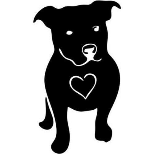 15*9CM LOVE A BULL Pitbull Bulldog Reflective Car Stickers Waterproof Car Sticker Decals Black/Silver