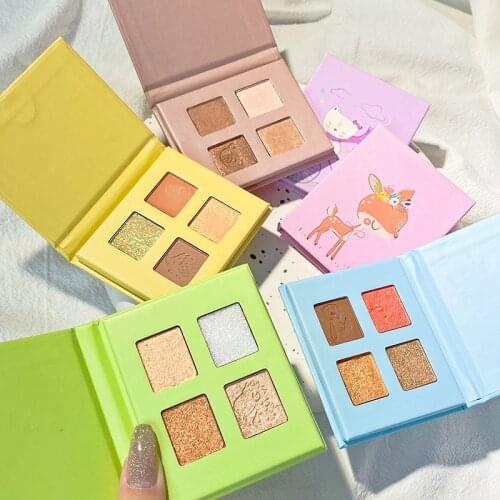 4 Colors Eyeshadow Palette Matte Shimmering Naturally Long Lasting No Smudging Eye Shadow SK88