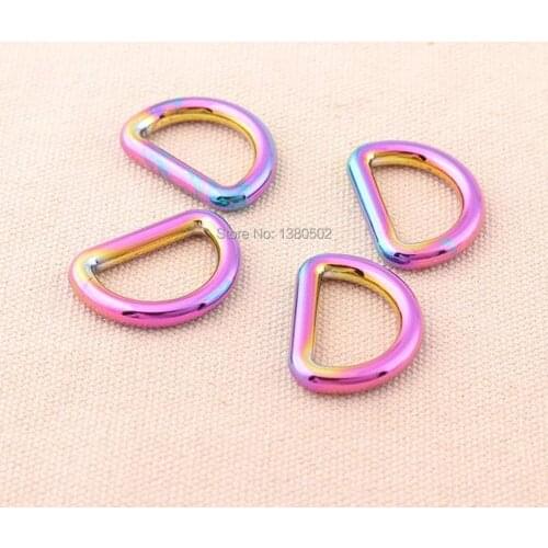 6pcs /lot Fashion colorful top quality D Ring Dee ring buckle for leather craft Bag garment accessories