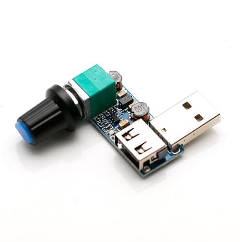 DC 5V 5.0V USB Fan Stepless Speed Controller Regulator with Switch Speed Module Fan Governor Volume Regulator Board