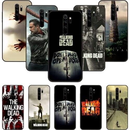 Phone Case For Xiaomi Redmi Note 8 8T 7 7A 9 9S 8A 4 5 Pro Black Cover Hoesjes 3D Etui Trend Shell Art the walking dead TV