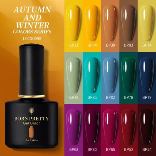 BORN PRETTY 10ml Nail Gel Nude Glitter Gel Nail Polish Manicure UV LED Soak Off UV Gel Varnish Long Lasting Nail Gel 60 Colors