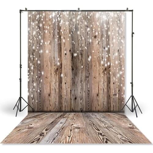 HUAYI Photography Backdrop Newborns Baby Birthday Studio Photo Background Christmas Bokeh Wood Planks Photo Backdrops XT-5593