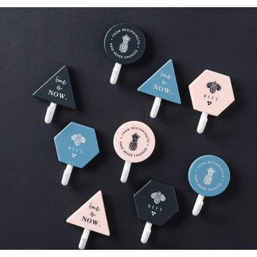 3pcs Stylish Nordic Wall Hook Adhesive Small Hanger For Kitchen Bathroom NEW