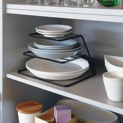 Kitchen Shelves For Dishes Pan Pot Cover Lid Rack Stand Over Sink Holder For Book Bowl Plate Organizer Black Dish Drainer