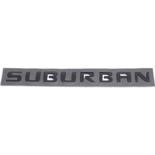 Matte Black Car Door SUBURBAN Logo Tailgate Emblem Badge for Suburban