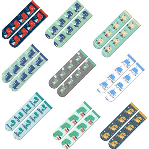 Cute Soft cartoon Dinosaur Women Men 3D Printed Socks Lovely Colorful animal Jurassic Happy Kawaii Funny long Socks For Gift