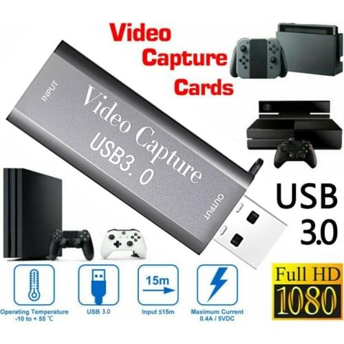 Mini 4K Video Capture Card USB 3.0 HDMI-compatible Video Grabber Record Box For PS4 Games
