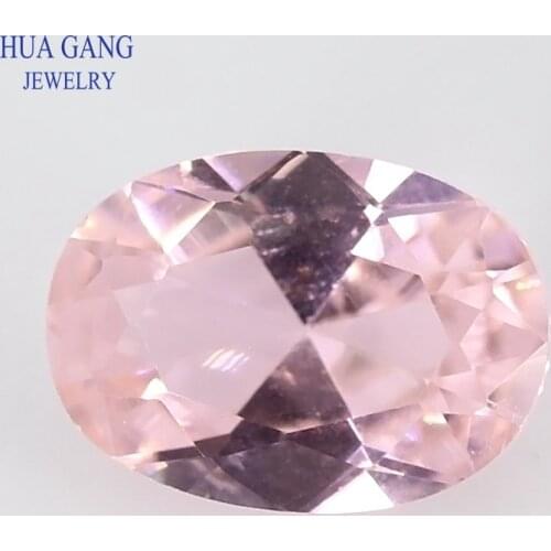 Morgan Nano Pink Stone Oval Shape Synthetic Gems For Jewelry 2x3~10x14mm Free Shipping