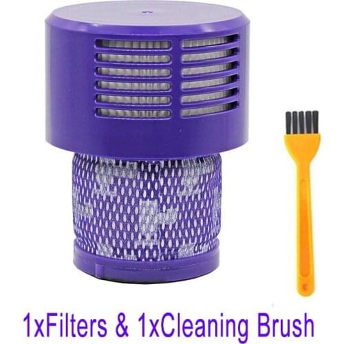 Washable Big Filter Unit For Dyson V10 Sv12 Cyclone Animal Absolute Total Clean Cordless Vacuum Cleaner, Replace Filter brush