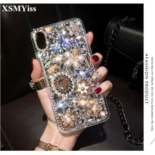 XSMYiss Luxury Bling Jewelled Rhinestone Diamond Crystal Soft Case Cover For xiaomi Redmi 6 7 4X 4A 5A 6A Note4 5 6 7 Note4X 5A