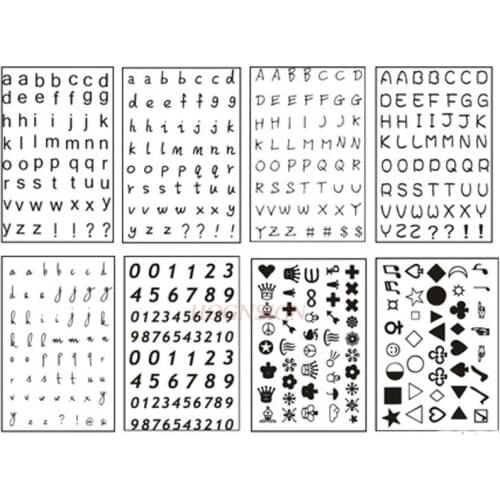 New letter tattoo stickers waterproof uppercase English letters Digital black and white durable male and female finger sticke