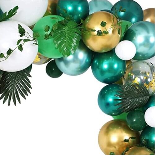 Big deal Balloon Arch Kit for Safari Jungle Theme Party,Green/Gold Balloons for Birthday/Party DIY Decorations