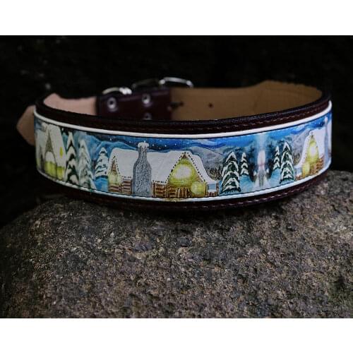 Adjustable Leather Personalized Pet Dog Tag Collar For Small Medium Large Dogs Pitbull French Bulldog Christmas Pet Accessories