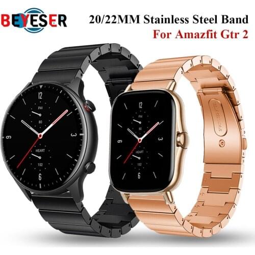 For Gtr2 Stainless Steel Watchband Strap for Xiaomi Huami Amazfit Gtr 2 & GTS 2 Smart Bracelet Band Wristband Correa with Tool