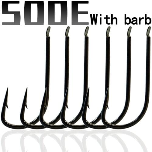 SODE Fishing Hooks Set Barbed Carp Hook High Carbon Steel Sea Fishinhook Fly Fishing Accessories Tackle
