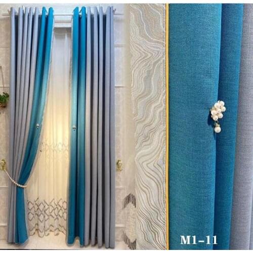 Modern Light Luxury Stitching Curtains Nordic Style for Living Room Bedroom Study Shading Simple and Elegant Curtains Custom
