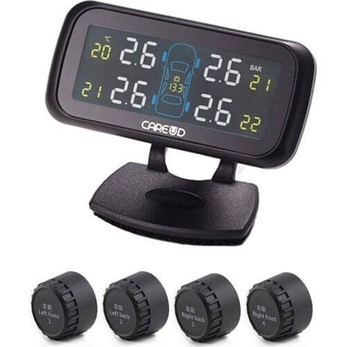 U903 Car TPMS Tire Pressure Monitoring System Four External Wireless TPMS Sensor Tool Monitor Diagnostic Tool cigarette lighter