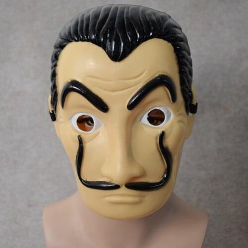 5 Pcs Salvador Dali Masks Halloween Masquerade Funny Masks Money Heist The House of Paper La Casa De Papel Cosplay Salvador Mask