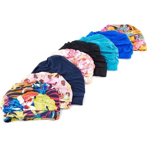 Womens Long Hair Swim Cap Practical elastic Drape Shower Cap Fine Drape Elastic Sports Swim Cap
