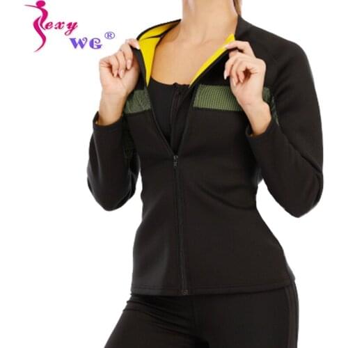 SEXYWG Waist Trainer Sauna Shirt Neoprene Body Shaper Top for Women Weight Loss Fat Burning Blouse Shapewear Corset Weight Set