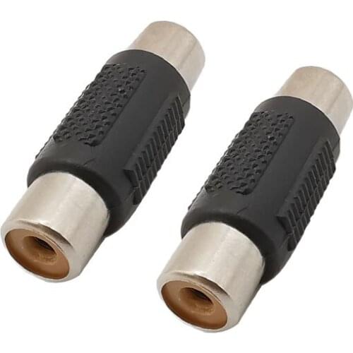 1/2Pcs Rca dual Male to male Coupler female to female Adapter Video Audio Connector AV cable Plug For CCTV Camera