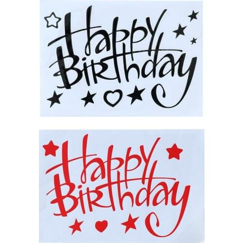 10pcs/Set Happy Birthday Party Tattoo Bubble Stickers Party Decorations For Valentines Day Wedding Dating Single Theme Decor