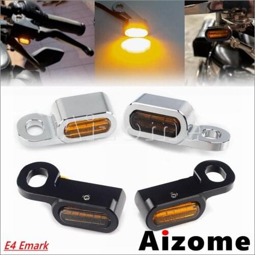 12V Motorcycle E4 Mark Mini LED Turn Signal Light Running Blinker Indicator Lamp For Harley Sportster XL 1200 883 72 2004-2021
