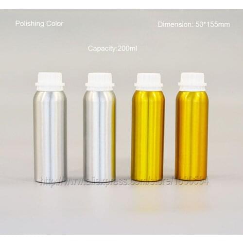 168pieces/lot 200ml Silver/Gold Anodized Aluminum Essential oils Naked Bottle,Hydrosol Bottle