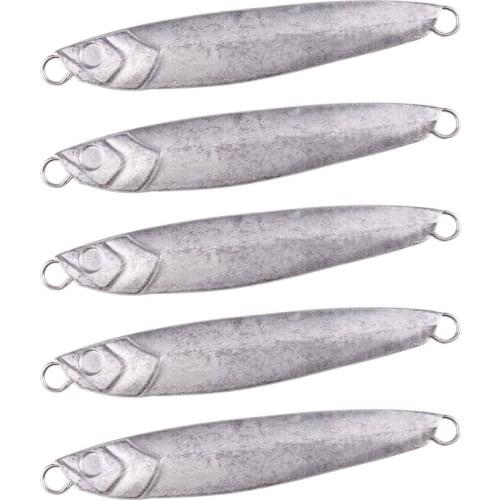 20pc Blank Metal Jig Jigging Spoon 7g-40g DIY Unpainted Shore Casting Jig Drag Cast Sea Bass Lure Artificial Bait Fishing Tackle